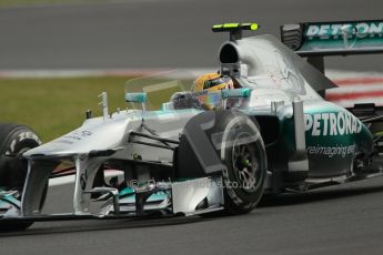 World © Octane Photographic Ltd. F1 British GP - Silverstone, Saturday 29th June 2013 - Practice 3. Mercedes AMG Petronas F1 W04 – Lewis Hamilton. Digital Ref : 0729lw1d0675