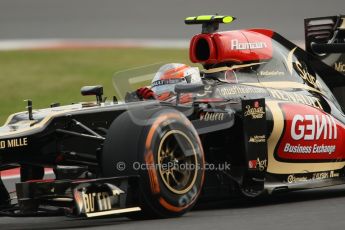 World © Octane Photographic Ltd. F1 British GP - Silverstone, Saturday 29th June 2013 - Practice 3. Lotus F1 Team E21 - Romain Grosjean. Digital Ref : 0729lw1d0681