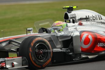 World © Octane Photographic Ltd. F1 British GP - Silverstone, Saturday 29th June 2013 - Practice 3. Vodafone McLaren Mercedes MP4/28 - Sergio Perez . Digital Ref : 0729lw1d0688