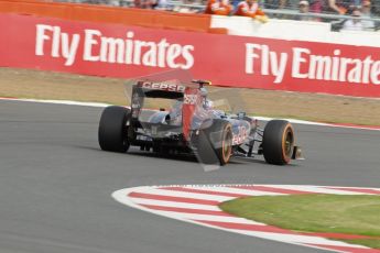 World © Octane Photographic Ltd. F1 British GP - Silverstone, Saturday 29th June 2013 - Practice 3. Scuderia Toro Rosso STR 8 - Daniel Ricciardo. Digital Ref : 0729lw1d0775