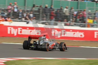 World © Octane Photographic Ltd. F1 British GP - Silverstone, Saturday 29th June 2013 - Practice 3. Vodafone McLaren Mercedes MP4/28 - Jenson Button. Digital Ref : 0729lw1d0803