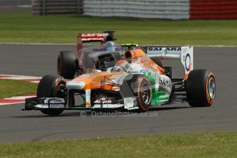 World © Octane Photographic Ltd. F1 British GP - Silverstone, Saturday 29th June 2013 - Practice 3. Sahara Force India VJM06 - Adrian Sutil. Digital Ref : 0729lw1d0856