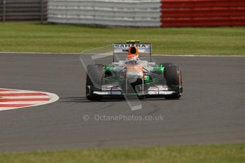 World © Octane Photographic Ltd. F1 British GP - Silverstone, Saturday 29th June 2013 - Practice 3. Sahara Force India VJM06 - Adrian Sutil. Digital Ref : 0729lw1d1013