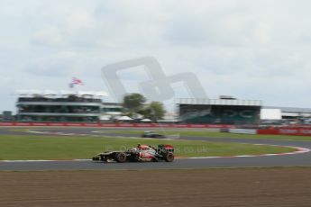 World © Octane Photographic Ltd. F1 British GP - Silverstone, Saturday 29th June 2013 - Practice 3. Lotus F1 Team E21 - Romain Grosjean. Digital Ref : 0729lw1d1587