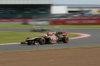 World © Octane Photographic Ltd. F1 British GP - Silverstone, Saturday 29th June 2013 - Practice 3. Lotus F1 Team E21 - Romain Grosjean. Digital Ref : 0729lw1d1671