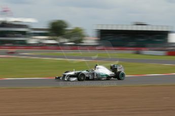 World © Octane Photographic Ltd. F1 British GP - Silverstone, Saturday 29th June 2013 - Practice 3. Mercedes AMG Petronas F1 W04 – Lewis Hamilton. Digital Ref : 0729lw1d1696