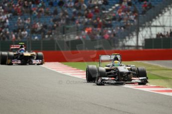 World © Octane Photographic Ltd. F1 British GP - Silverstone, Saturday 29th June 2013 - Qualifying. Sauber C32 - Esteban Gutierrez. Digital Ref : 0730lw1d1247