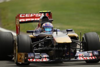 World © Octane Photographic Ltd. F1 British GP - Silverstone, Saturday 29th June 2013 - Qualifying. Scuderia Toro Rosso STR8 - Jean-Eric Vergne. Digital Ref : 0730lw1d1520