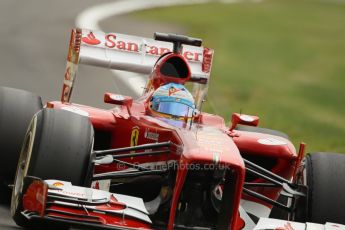 World © Octane Photographic Ltd. F1 British GP - Silverstone, Saturday 29th June 2013 - Qualifying. Scuderia Ferrari F138 - Fernando Alonso. Digital Ref : 0730lw1d1563