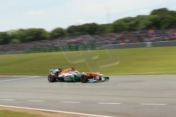 World © Octane Photographic Ltd. F1 British GP - Silverstone, Saturday 29th June 2013 - Qualifying. Sahara Force India VJM06 - Paul di Resta. Digital Ref : 0730lw1d1813