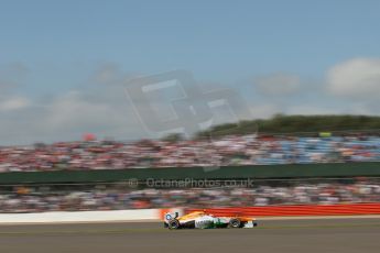 World © Octane Photographic Ltd. F1 British GP - Silverstone, Sunday 30th June 2013 - Race. Sahara Force India VJM06 - Adrian Sutil. Digital Ref : 0734lw1d2208