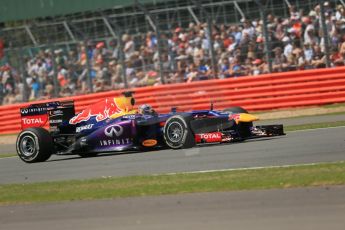 World © Octane Photographic Ltd. F1 British GP - Silverstone, Sunday 30th June 2013 – Race. Infiniti Red Bull Racing RB9 - Sebastian Vettel. Digital Ref : 0734lw1d2566