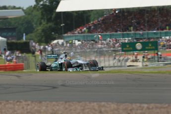 World © Octane Photographic Ltd. F1 British GP - Silverstone, Sunday 30th June 2013 - Race. Mercedes AMG Petronas F1 W04 – Lewis Hamilton. Digital Ref : 0734lw1d2607