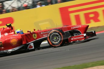 World © Octane Photographic Ltd. F1 British GP - Silverstone, Sunday 30th June 2013 - Race. Scuderia Ferrari F138 - Felipe Massa. Digital Ref : 0734lw1d2641