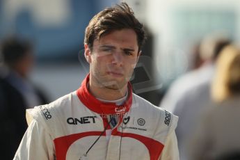 World © Octane Photographic Ltd. F1 British GP - Silverstone, Sunday 30th June 2013 – F1 Paddock. Dino Zamparelli - Marussua Manor Racing GP3 driver. Digital Ref : 0733lw1d1577