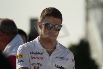 World © Octane Photographic Ltd. F1 British GP - Silverstone, Sunday 30th June 2013 – F1 Paddock. Paul di Resta - Sahara Force India. Digital Ref : 0733lw1d1581