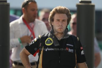 World © Octane Photographic Ltd. F1 British GP - Silverstone, Sunday 30th June 2013 – F1 Paddock. Davide Valsecchi - Lotus F1 Team reserve driver. Digital Ref : 0733lw1d1652