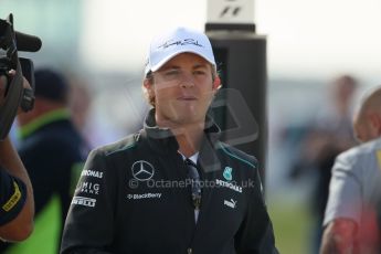 World © Octane Photographic Ltd. F1 British GP - Silverstone, Sunday 30th June 2013 – F1 Paddock. Nico Rosberg - Mercedes AMG Petronas. Digital Ref : 0733lw1d1662