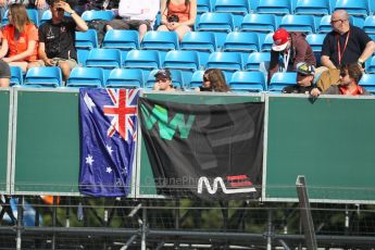 World © Octane Photographic Ltd. F1 British GP - Silverstone, Sunday 30th June 2013 – Atmosphere. Mark Webber fans. Digital Ref : 0733lw1d1704