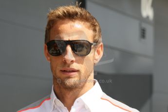 World © Octane Photographic Ltd. F1 British GP - Silverstone, Sunday 30th June 2013 – F1 Paddock. Jenson Button - Vodafone McLaren Mercedes. Digital Ref : 0733lw1d1908