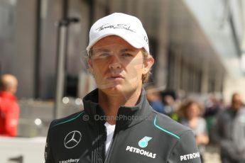 World © Octane Photographic Ltd. F1 British GP - Silverstone, Sunday 30th June 2013 – F1 Paddock. Nico Rosberg - Mercedes AMG Petronas. Digital Ref : 0733lw1d1913