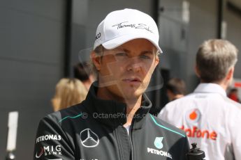World © Octane Photographic Ltd. F1 British GP - Silverstone, Sunday 30th June 2013 – F1 Paddock. Nico Rosberg - Mercedes AMG Petronas. Digital Ref : 0733lw1d1917