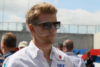 World © Octane Photographic Ltd. F1 British GP - Silverstone, Sunday 30th June 2013 – F1 Paddock. Nico Hulkenberg - Sauber F1 Team. Digital Ref : 0733lw1d1940