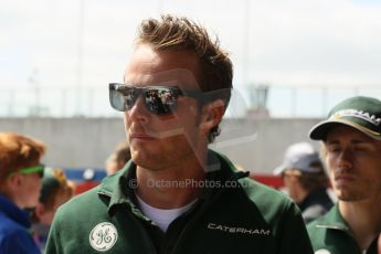 World © Octane Photographic Ltd. F1 British GP - Silverstone, Sunday 30th June 2013 – F1 Paddock. Giedo van der Garde - Caterham F1 Team. Digital Ref : 0733lw1d1952