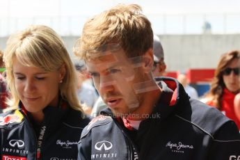 World © Octane Photographic Ltd. F1 British GP - Silverstone, Sunday 30th June 2013 – F1 Paddock. Sebastian Vettel - Infiniti Red Bull Racing. Digital Ref : 0733lw1d1965