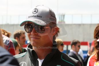 World © Octane Photographic Ltd. F1 British GP - Silverstone, Sunday 30th June 2013 – F1 Paddock. Nico Rosberg - Mercedes AMG Petronas. Digital Ref : 0733lw1d1968