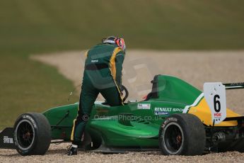 World © Octane Photographic Ltd. 2013 Protyre Formula Renault Championship – Donington Park, Sunday 14th April 2013 - Race 2. Weiron Tan - Fortec Motorsports, Caterham Academy. Digital ref : 0635lw1d3837