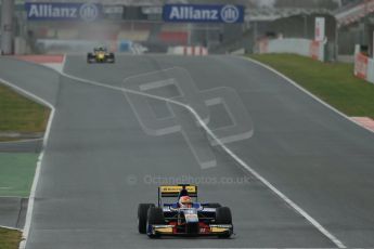 World © Octane Photographic Ltd. GP2 Winter testing, Barcelona, Circuit de Catalunya, 5th March 2013. Carlin – Felipe Nasr and DAMS – Stephane Richelmi. Digital Ref: 0585lw1d1895