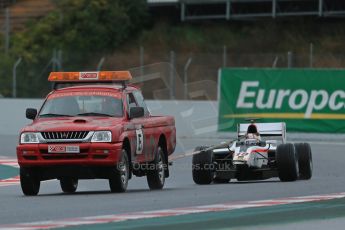 World © Octane Photographic Ltd. GP2 Winter testing, Barcelona, Circuit de Catalunya, 6th March 2013. Rapax – Stefano Coletti returning to the pits after an incident. Digital Ref: 0586lw1d24210586lw1d2421