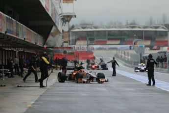 World © Octane Photographic Ltd. GP2 Winter testing, Barcelona, Circuit de Catalunya, 6th March 2013.Pit Lane atmosphere. Digital Ref: 0586lw1d2853