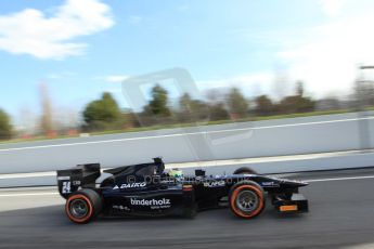 World © Octane Photographic Ltd. GP2 Winter testing, Barcelona, Circuit de Catalunya, 7th March 2013. Venezuela GP Lazarus – Rene Binder. Digital Ref: 0587lw7d2232