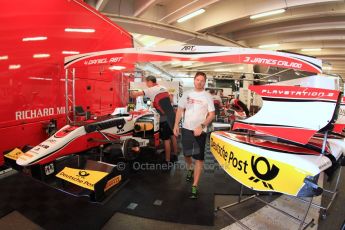 World © Octane Photographic Ltd. GP2 Monaco GP, Monte Carlo, Thursday 23rd May 2013. Practice and Qualifying. James Calado – ART Grand Prix and Daniel Abt Monaco car park garage. Digital Ref : 0693cb7d0763