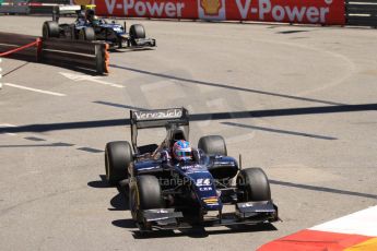 World © Octane Photographic Ltd. GP2 Monaco GP, Monte Carlo, Thursday 23rd May 2013. Practice and Qualifying. Rene Binder and Kevin Giovesi - Venezuela GP Lazarus. Digital Ref : 0693cb7d0874