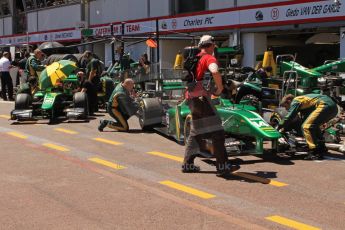 World © Octane Photographic Ltd. GP2 Monaco GP, Monte Carlo, Thursday 23rd May 2013. Practice and Qualifying. Sergio Canamasas and Alexander Rossi – EQ8 Caterham Racing. Digital Ref: 0693cb7d0993