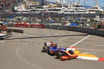 World © Octane Photographic Ltd. GP2 Monaco GP, Monte Carlo, Thursday 23rd May 2013. Practice and Qualifying. Robin Frijns - Hilmer Motorsport. Digital Ref : 0693cb7d1053