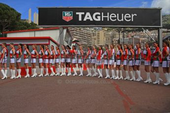World © Octane Photographic Ltd. GP2 Monaco GP, Monte Carlo, Friday 24th May. F1 Grid Girls on parade. Digital Ref : 0697cb7d1452
