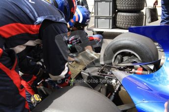 World © Octane Photographic Ltd. GP2 Monaco GP, Monte Carlo, Friday 24th May. Feature Race. Sam Bird has his destryed rear wing replaced – Russian TIME. Digital Ref : 0697cb7d1672