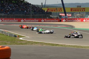 World © Octane Photographic Ltd. GP2 German GP, Nurburgring, Sunday 7th July 2013. Race 2. Nathanaël Berthon spins - Trident Racing. Digital Ref : 0747lw1d4794