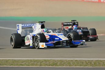 World © Octane Photographic Ltd. GP2 German GP, Nurburgring, Sunday 7th July 2013. Race 2. Nathanaël Berthon gets underway again after his spin - Trident Racing. Digital Ref :0747lw1d8163