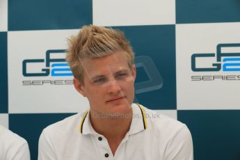 World © Octane Photographic Ltd. GP2 Spanish GP, Circuit de Catalunya, Friday 10th May 2013. Qualifying press conference. Pole position Marcus Ericsson - DAMS. Digital Ref : 0663cb1d9977