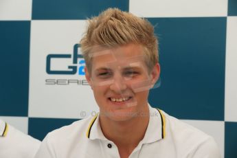 World © Octane Photographic Ltd. GP2 Spanish GP, Circuit de Catalunya, Friday 10th May 2013. Qualifying press conference. Pole position Marcus Ericsson - DAMS. Digital Ref : 0663cb1d9980