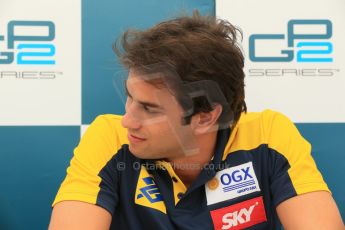 World © Octane Photographic Ltd. GP2 Spanish GP, Circuit de Catalunya, Friday 10th May 2013. Qualifying press conference. 3rd - Felipe Nasr - Carlin. Digital Ref : 0663cb1d9988