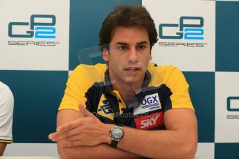 World © Octane Photographic Ltd. GP2 Spanish GP, Circuit de Catalunya, Friday 10th May 2013. Qualifying press conference. 3rd - Felipe Nasr - Carlin. Digital Ref : 0663cb1d9997