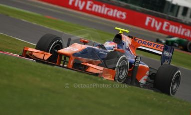 World © Octane Photographic Ltd. GP2 British GP, Silverstone, Friday 28th June 2013. Practice. Jon Lancaster - Hilmer Motorsport. Digital Ref : 0725cj7d0780