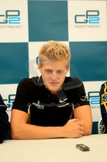 World © Octane Photographic Ltd. GP2 British GP, Silverstone, Friday 28th June 2013. Qualifying press conference. Marcus Ericsson - DAMS. Digital Ref :