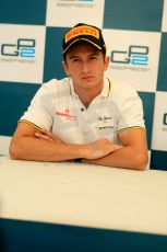 World © Octane Photographic Ltd./Chris Enion. GP2 British GP, Silverstone, Saturday 29th June 2013. Press Conference. Stephan Richelmi - DAMS. Digital Ref : 0731ce1d9008